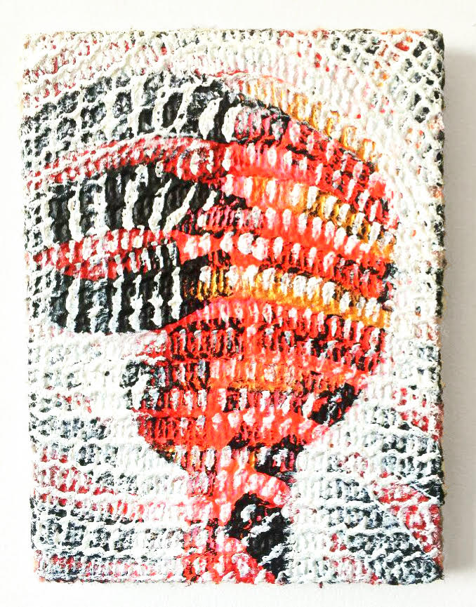 Acrylic paint on acrylic knit | 23cmx31 cm | £495